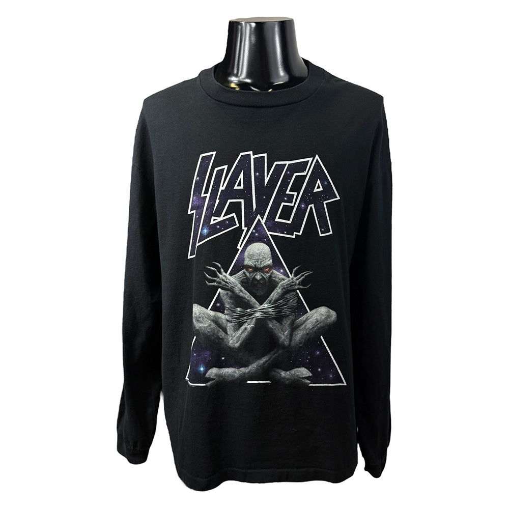 【SLAYER】スレイヤー "Alien Graphic" 90's Vintage ロングスリーブ Tシャツ XL