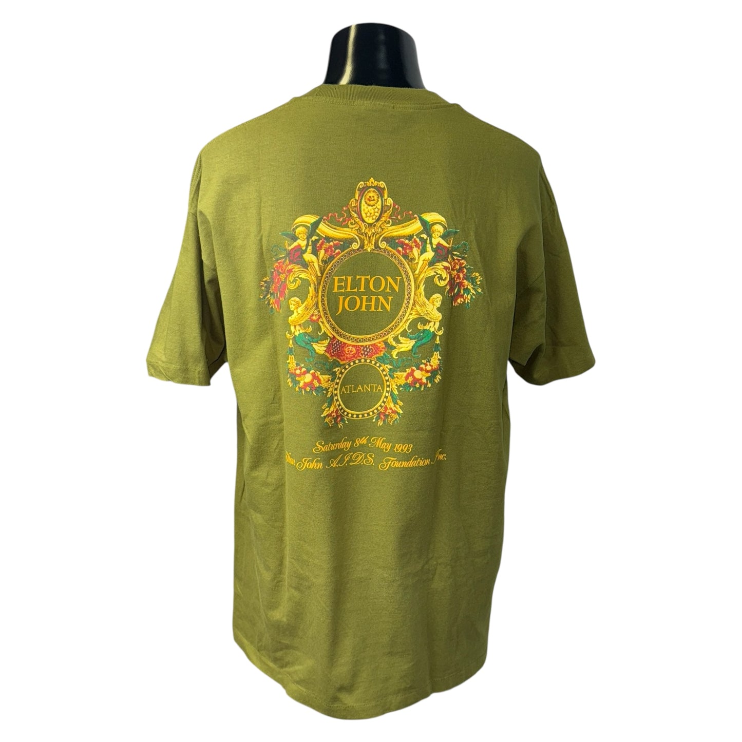 【ELTON JOHN】エルトンジョン "A.I.D.S Benefit Concert STYLED BY GIANNI VERSACE" Tシャツ XL