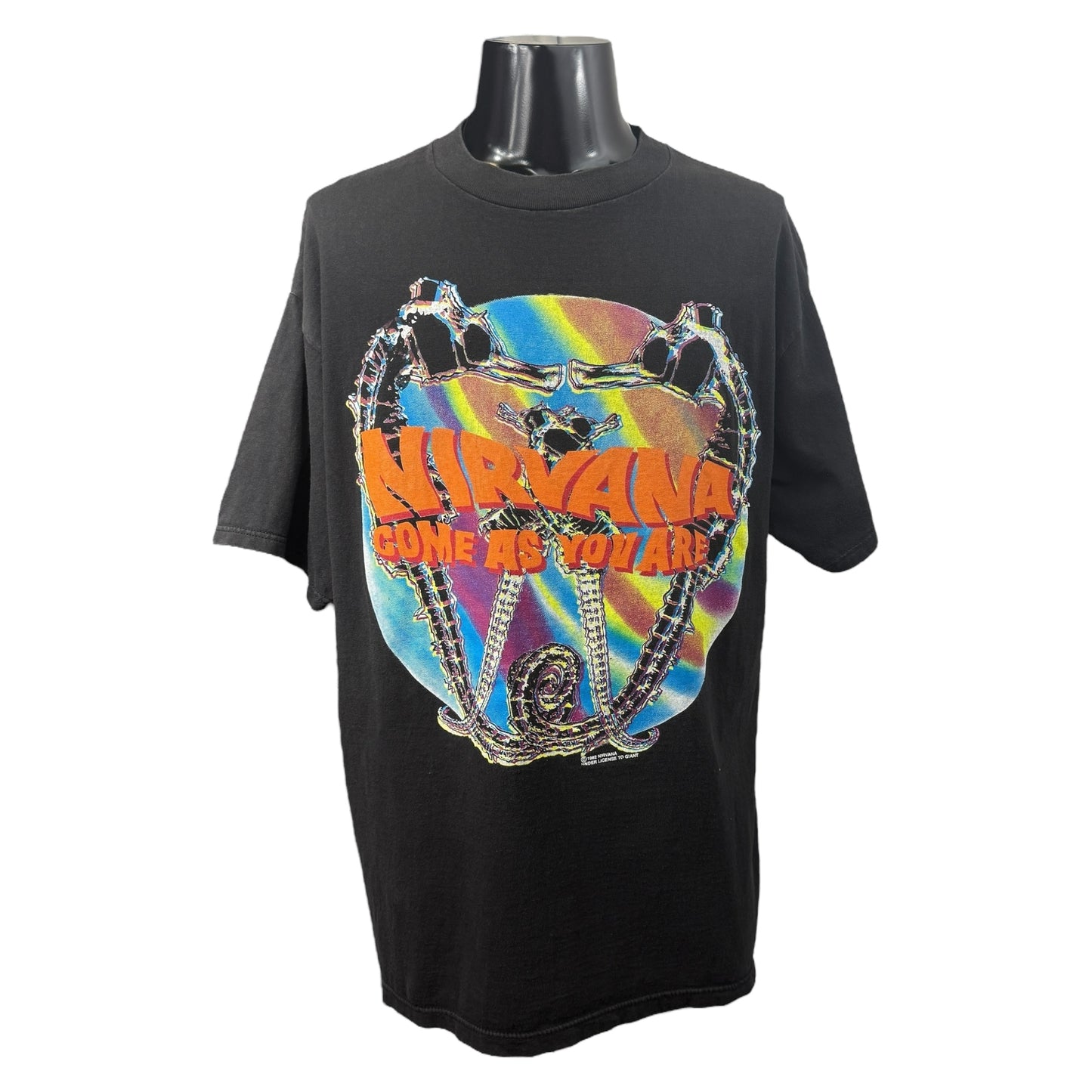 【NIRVANA】ニルヴァーナ "COME AS YOU ARE" 1992コピーライト 90's Vintage Tシャツ（giant by  TULTEX）