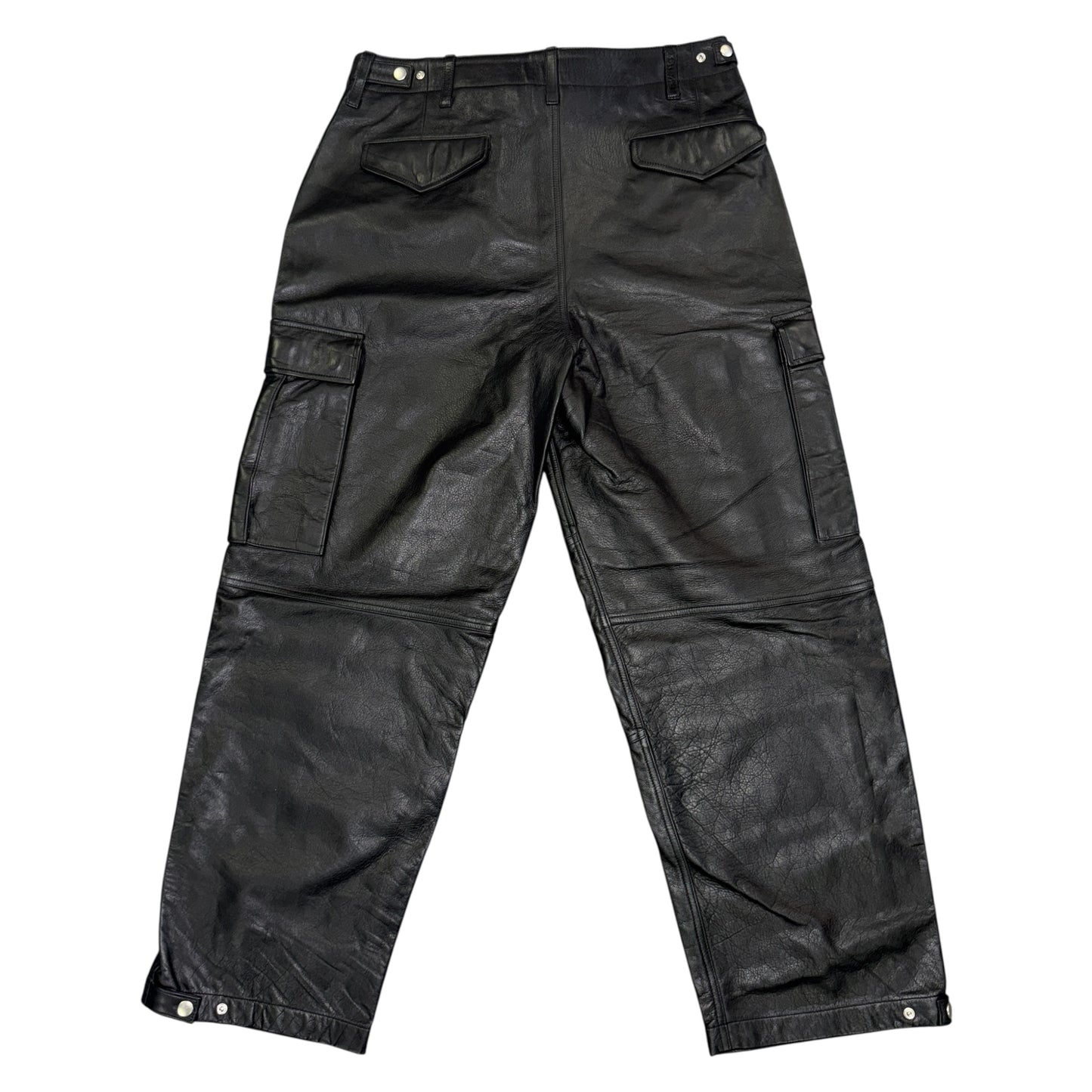 【STUSSY】ステューシー MILITARY CARGO LEATHER PANT レザー カーゴパンツ 32
