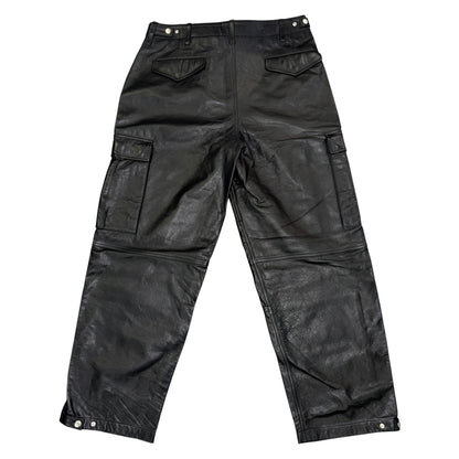 【STUSSY】ステューシー MILITARY CARGO LEATHER PANT レザー カーゴパンツ 32