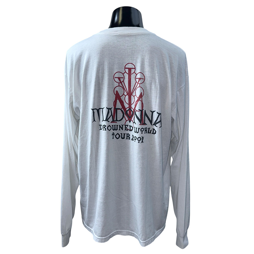[MADONNA] Madonna "DROWNED WORLD TOUR 2001" Long Sleeve T-Shirt (Size XL)
