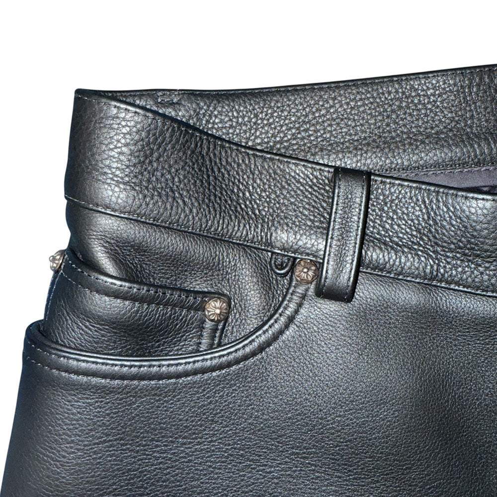 [CHROME HEARTS] Chrome Hearts Black Leather Pants