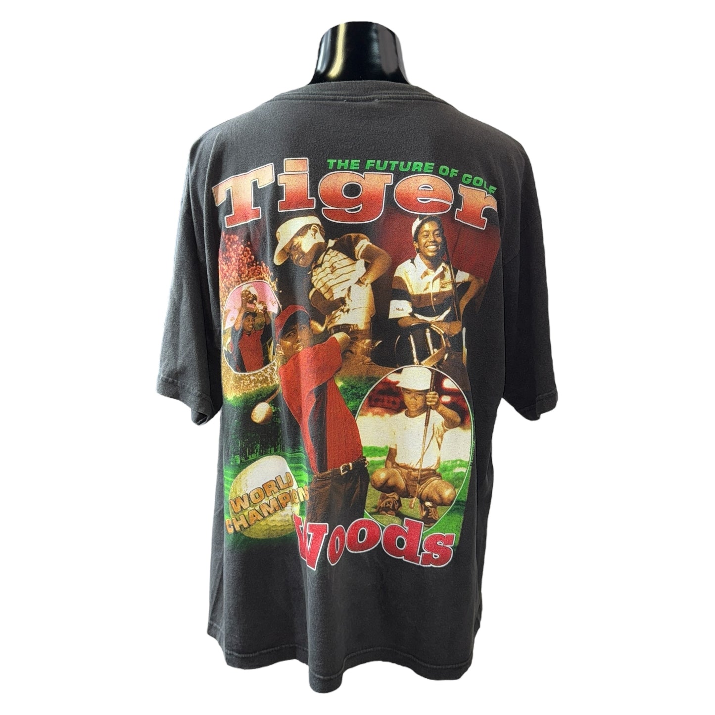 【TIGER WOODS】タイガー・ウッズ "THE FUTURE OF GOLF" 90's-00's Vintage RAP Tシャツ
