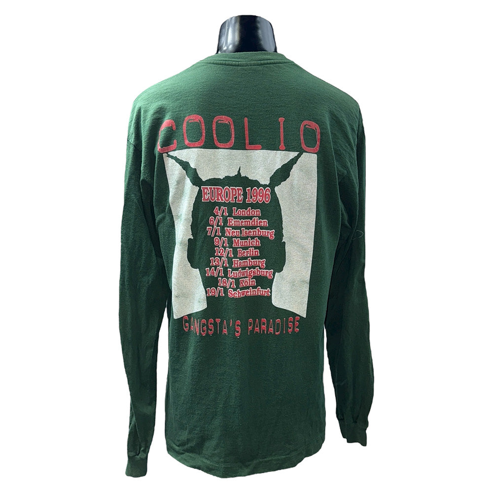 [COOLIO] Coolio "GANSTA'S PARADISE EUROPE 1996" Vintage Long Sleeve T-Shirt