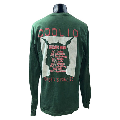 [COOLIO] Coolio "GANSTA'S PARADISE EUROPE 1996" Vintage Long Sleeve T-Shirt