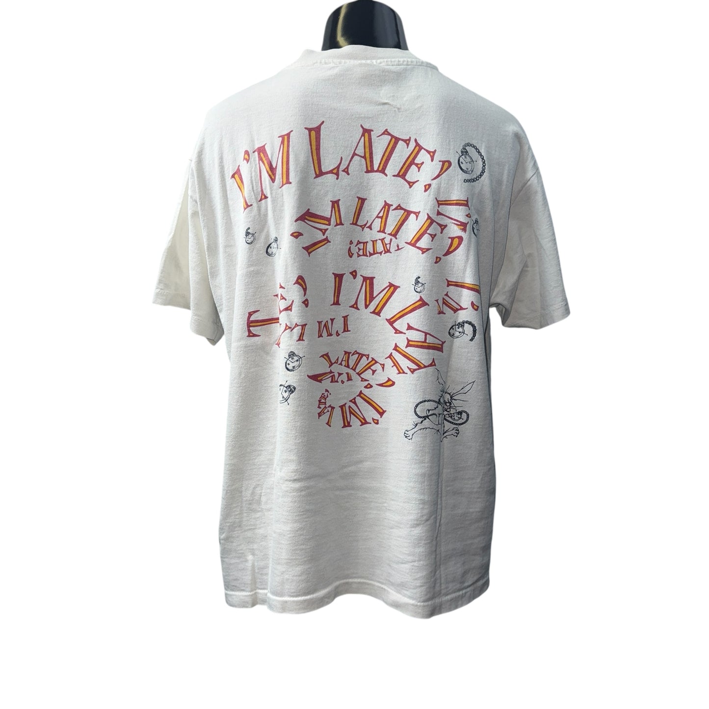 [ALICE IN WONDERLAND] Alice in Wonderland White Rabbit Vintage T-shirt