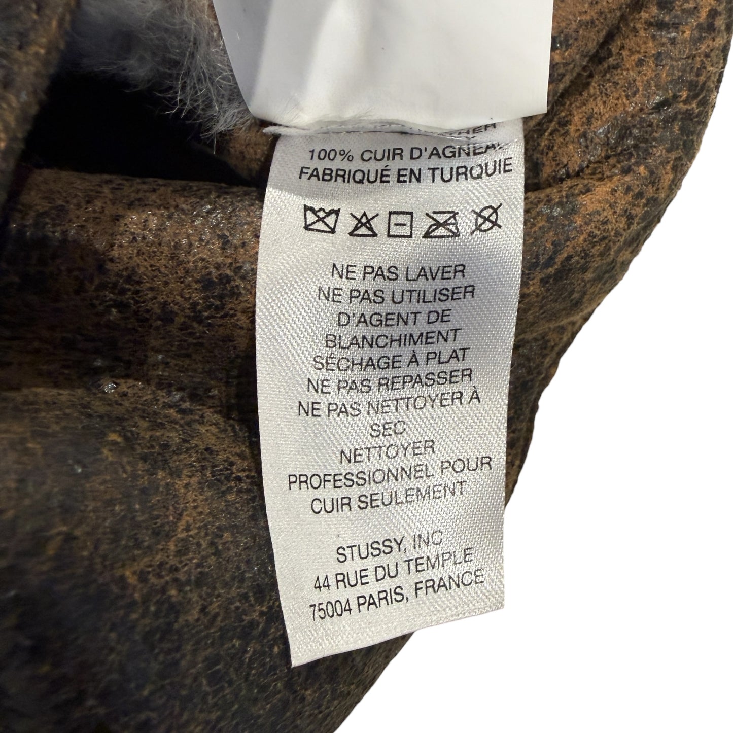 [STUSSY] Stussy Mouton Reversible Leather Vest, Size M