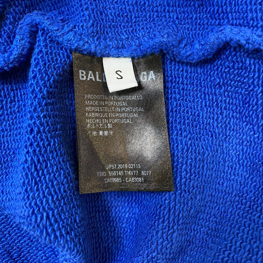 BALENCIAGA Logo Hoodie/Blue/Women's/S