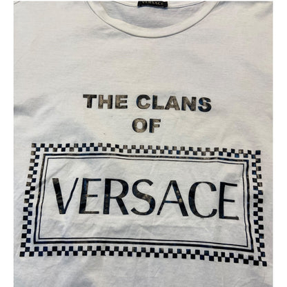 【versace】ベルサーチ/womensロゴTシャツ/The Clans of/白/サイズ40