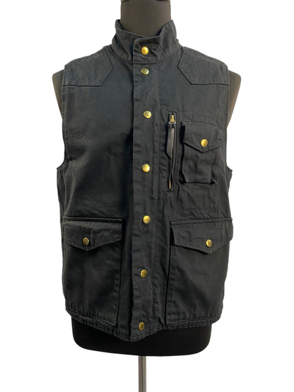 Langlitz Leathers Black Denim Riding Vest