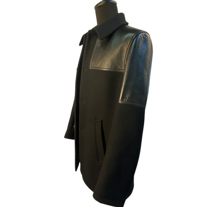 [CELINE] Celine Leather Combination Jacket