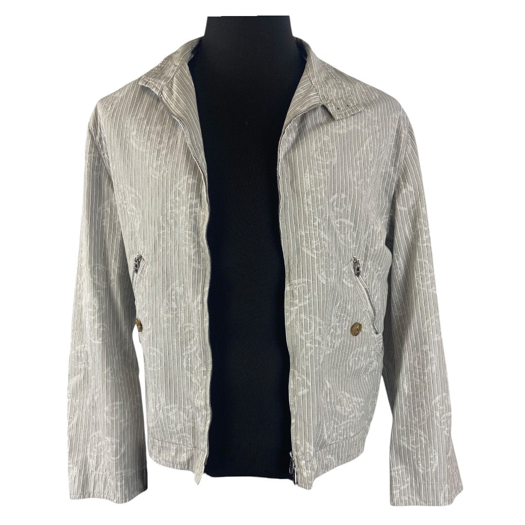 [HERMES] Hermès Striped and Chaine d'Ancre Spring Jacket (Gray)
