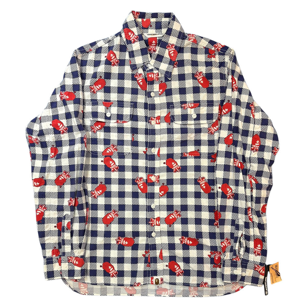A BATHING APE Classic Crown Check Shirt (Size XL)