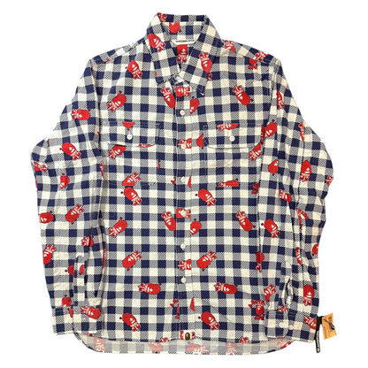 A BATHING APE Classic Crown Check Shirt (Size XL)