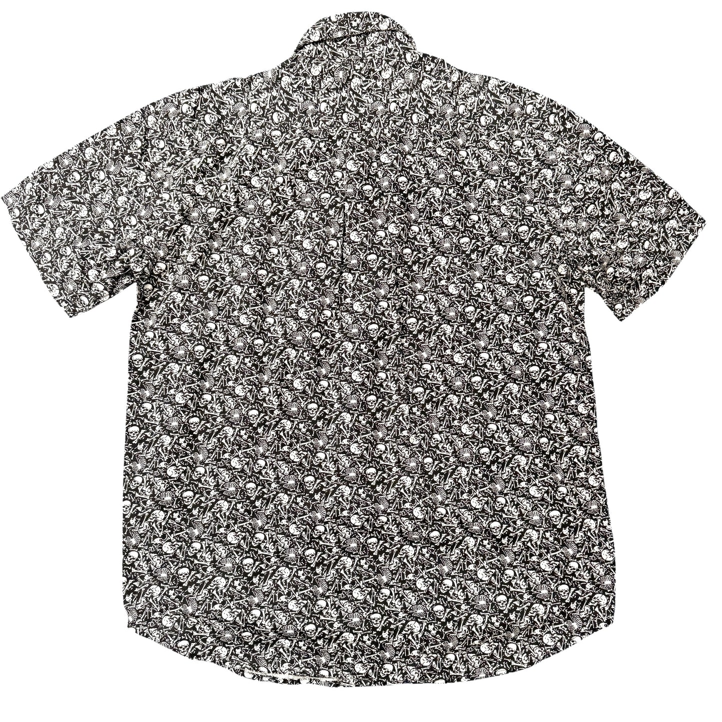 【OLD STUSSY】オールドステューシー 総柄スカル シャツ SKULL & BONE PRINT S/S SHIRT M
