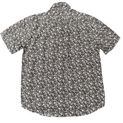 【OLD STUSSY】オールドステューシー 総柄スカル シャツ SKULL & BONE PRINT S/S SHIRT M