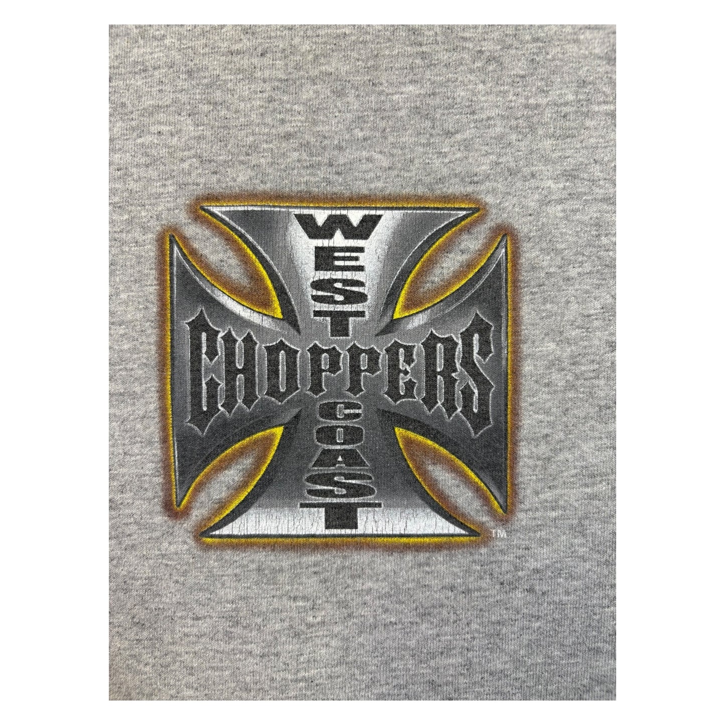 【WEST COAST CHOPPERS】 ウエストコーストチョッパーズ 「Long Beach CA」チョッパーTシャツ/ 90's / L / グレー
