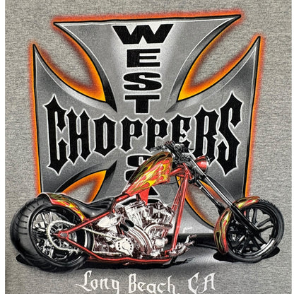 【WEST COAST CHOPPERS】 ウエストコーストチョッパーズ 「Long Beach CA」チョッパーTシャツ/ 90's / L / グレー
