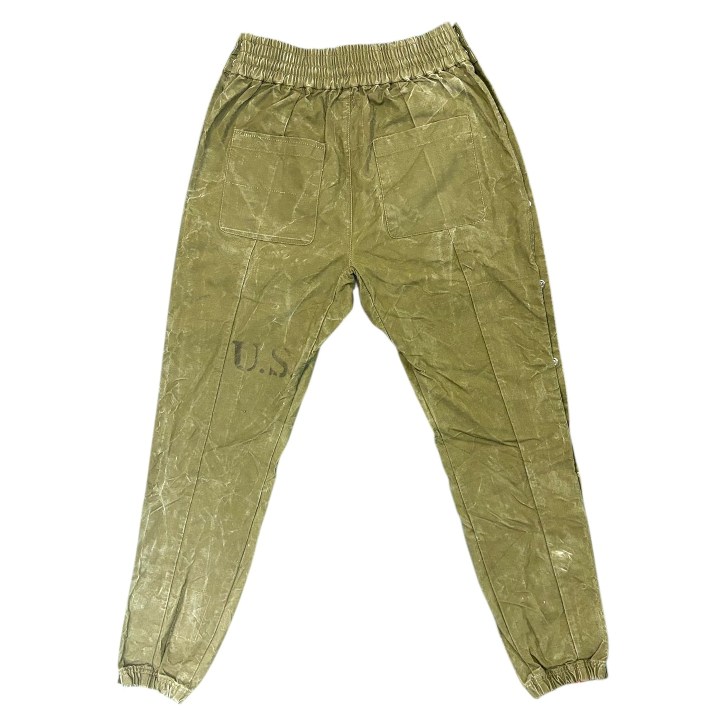 [READY MADE] SIDE SNAP TRACK PANTS Side Stripe Snap Button Track Pants Size M