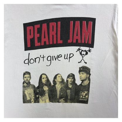 Pearl Jam "Don't Give Up" White T-Shirt, 90s, Size XL