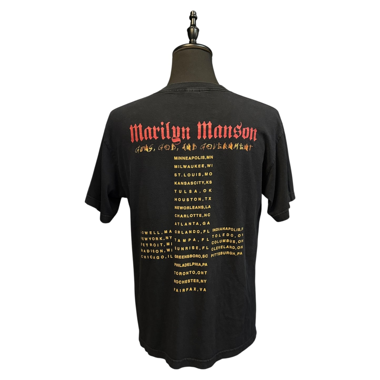 【Marilyn Manson】マリリンマンソン "HOLY WOOD Guns,God,And Government" 00's Vintage ツアーTシャツ L