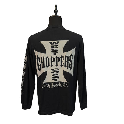 WEST COAST CHOPPERS: West Coast Choppers Logo Long Sleeve T-Shirt, Black, Size L
