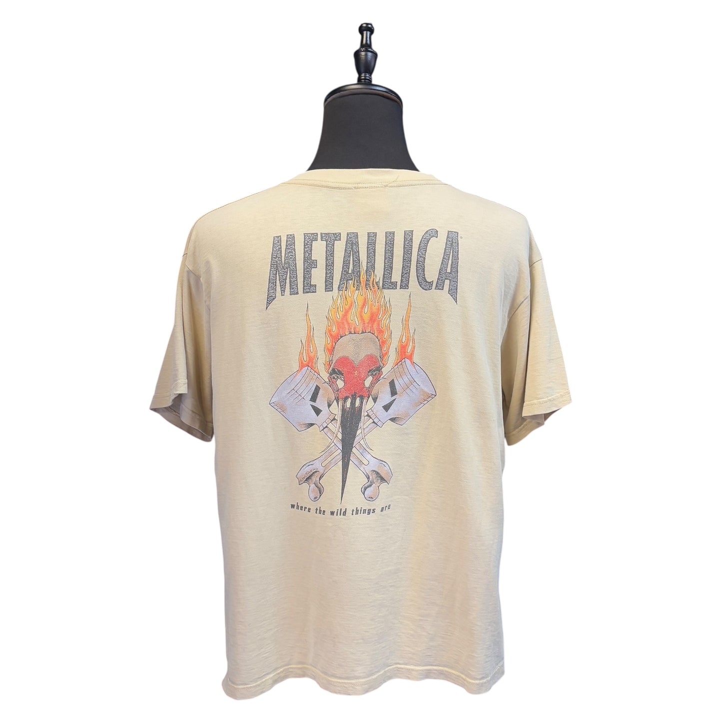 [METALICA] Metallica Vintage T-Shirt / ACME Tag / 90's / Pushead / Where the Wild Things Are / Beige