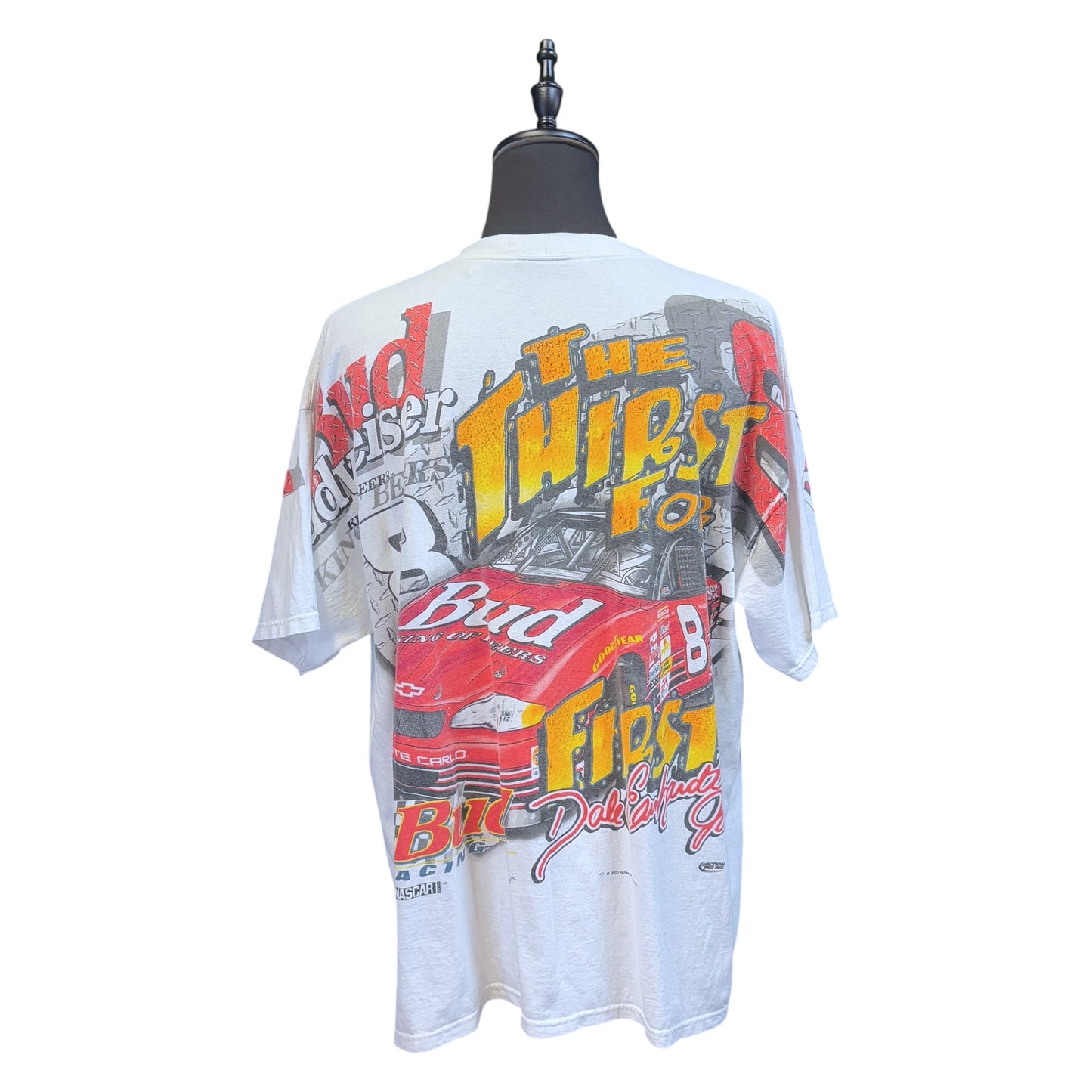 【Budweiser×NASCAR #8 Dale Jr.】バドワイザー×ナスカー #8 デイル・ジュニア AOP オールオーバープリント  Tシャツ XL