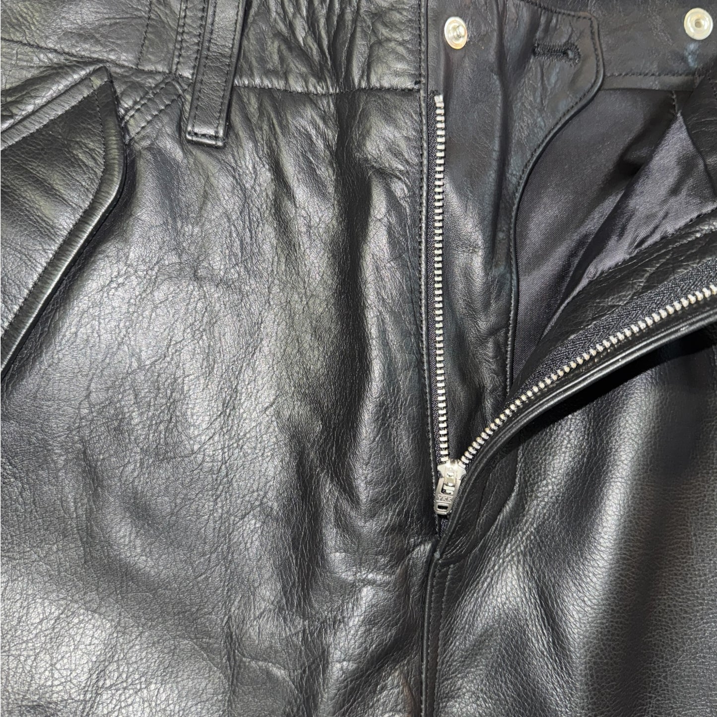 【STUSSY】ステューシー MILITARY CARGO LEATHER PANT レザー カーゴパンツ 32