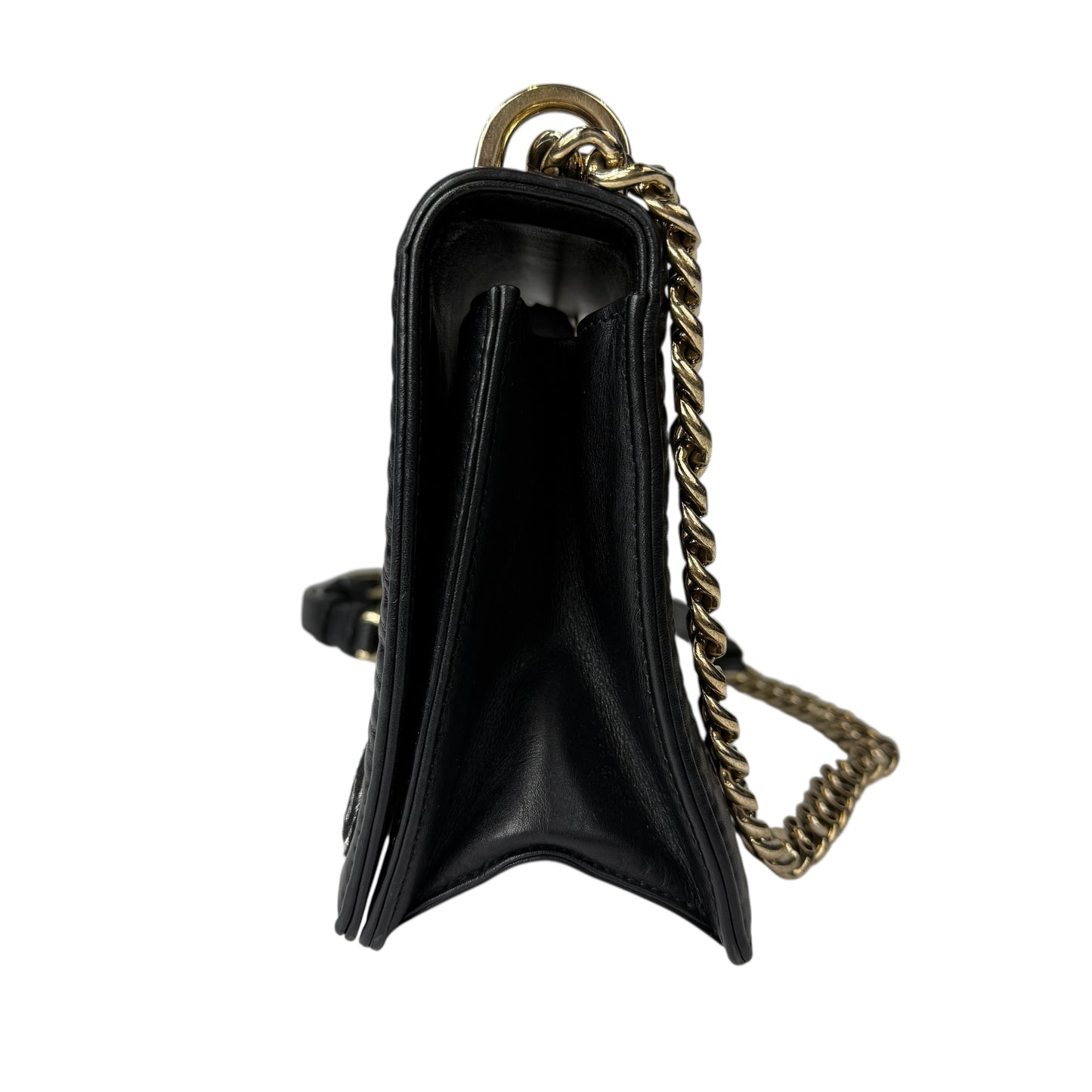 Christian Dior Diorama Leather Chain Shoulder Bag in Black