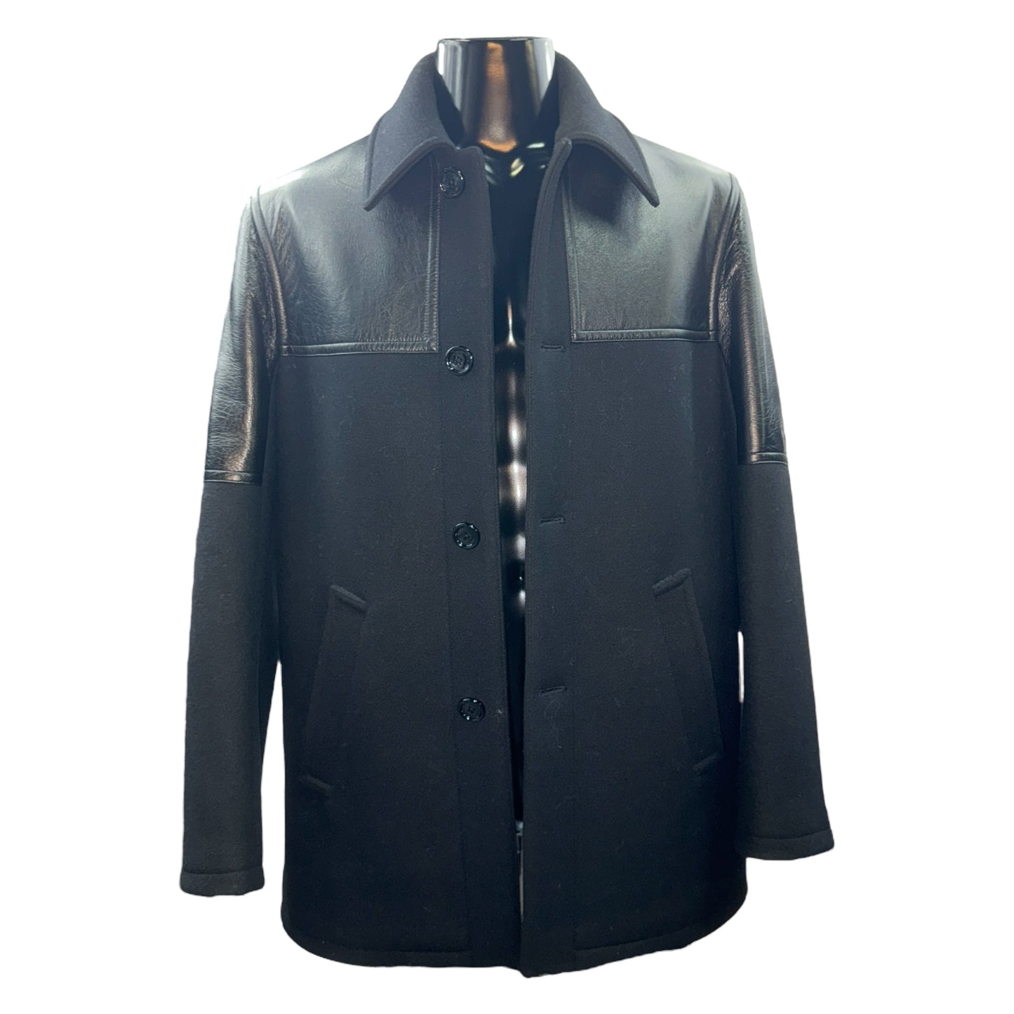 [CELINE] Celine Leather Combination Jacket