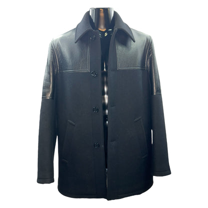 [CELINE] Celine Leather Combination Jacket