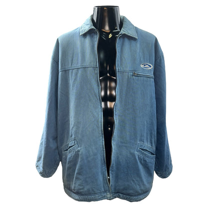 【QUIKSILVER】クイックシルバー デニムカバーオールジャケット L