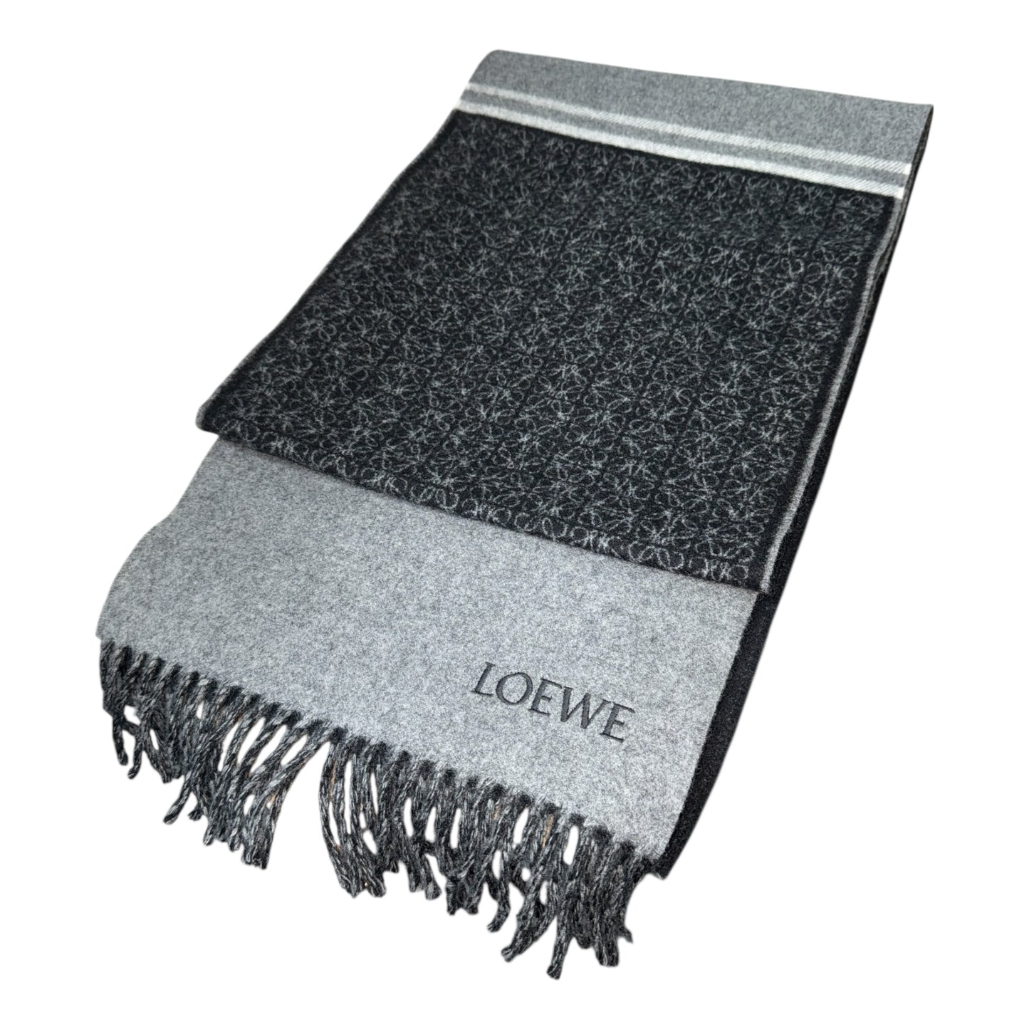 [LOEWE] Loewe Anagram Scarf Gray/Black