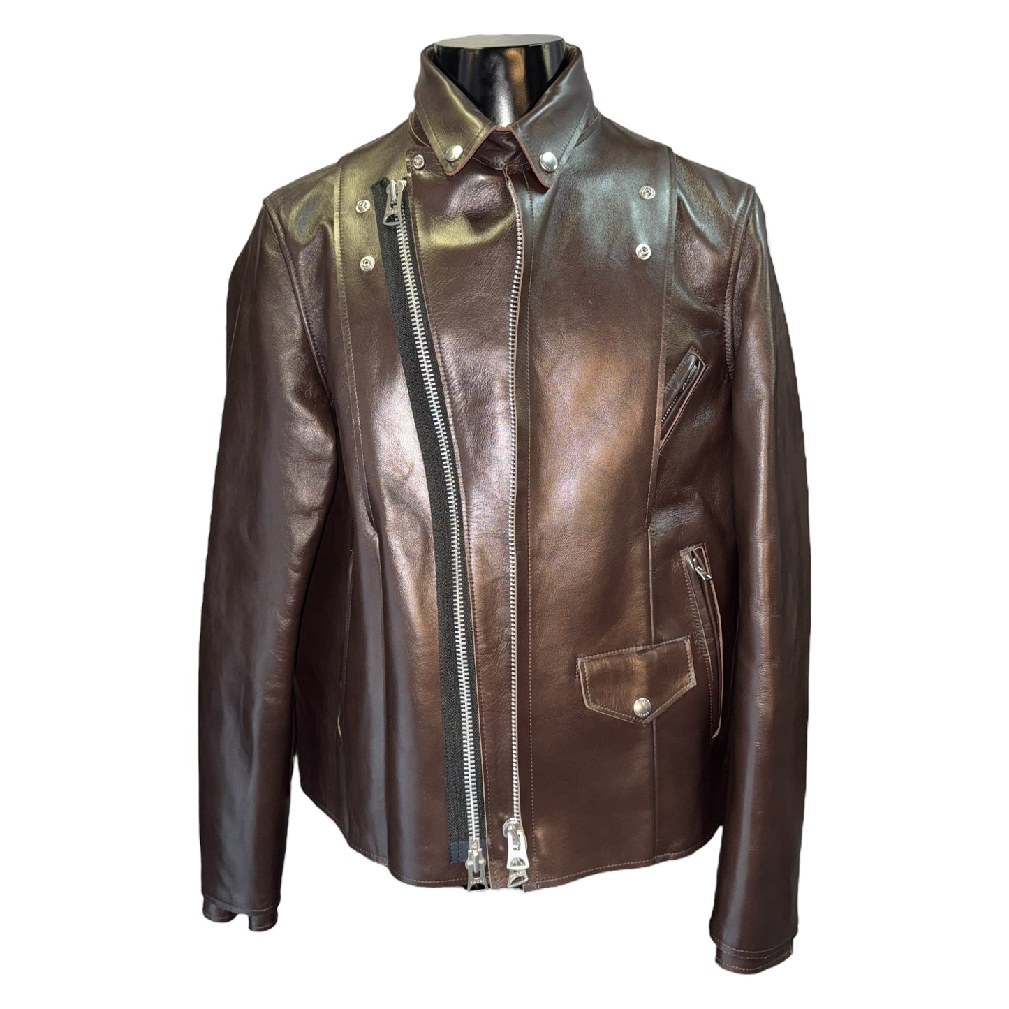 [sacai] Sacai Leather Jacket, Brown, Size 2