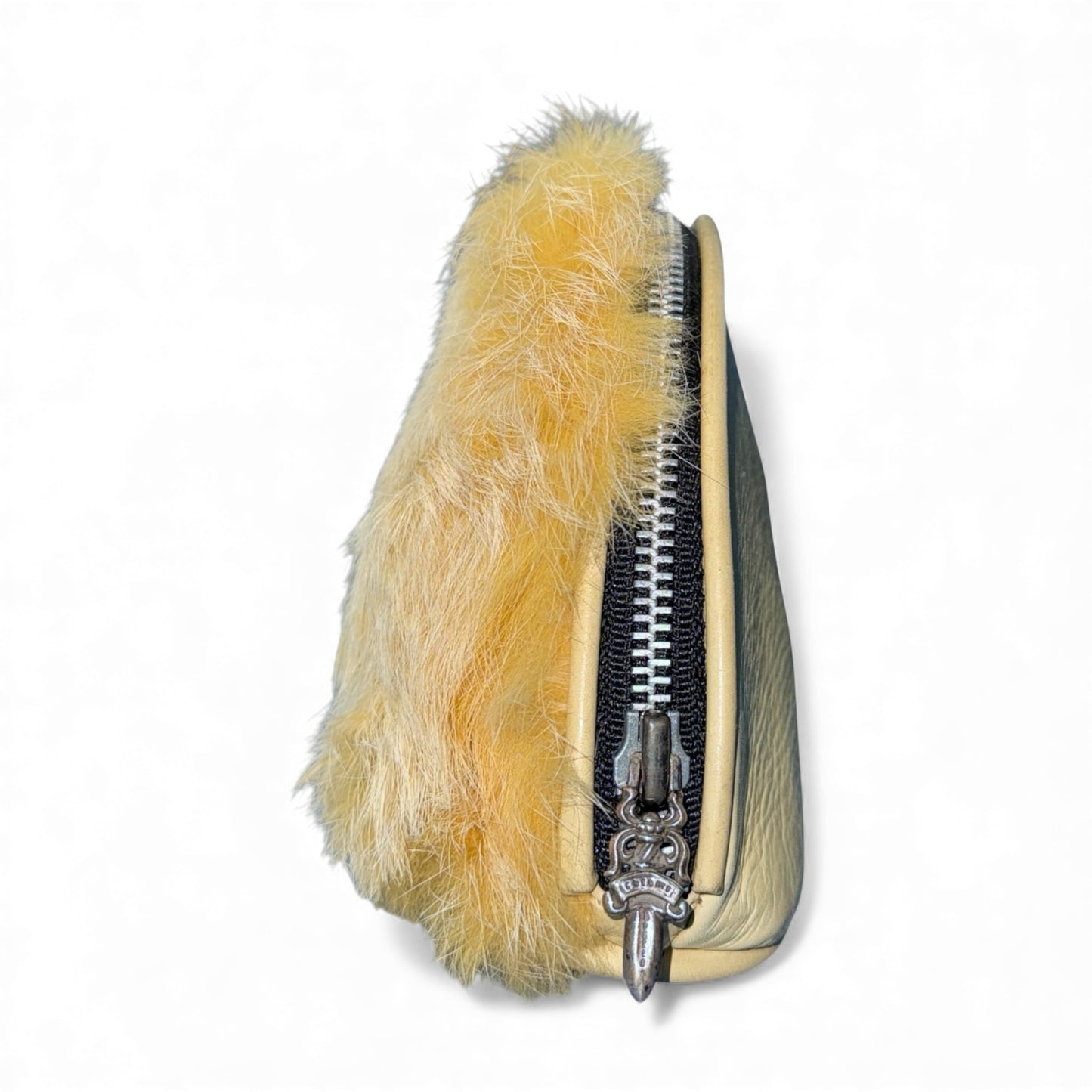[CHROME HEARTS] Chrome Hearts Dagger Zip Leather x Fur Pouch