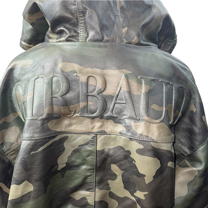 [SUPREME × MARITHE + FRANCOIS GIRBAUD] Supreme Hooded Leather Flight Bomber Jacket "Camo"