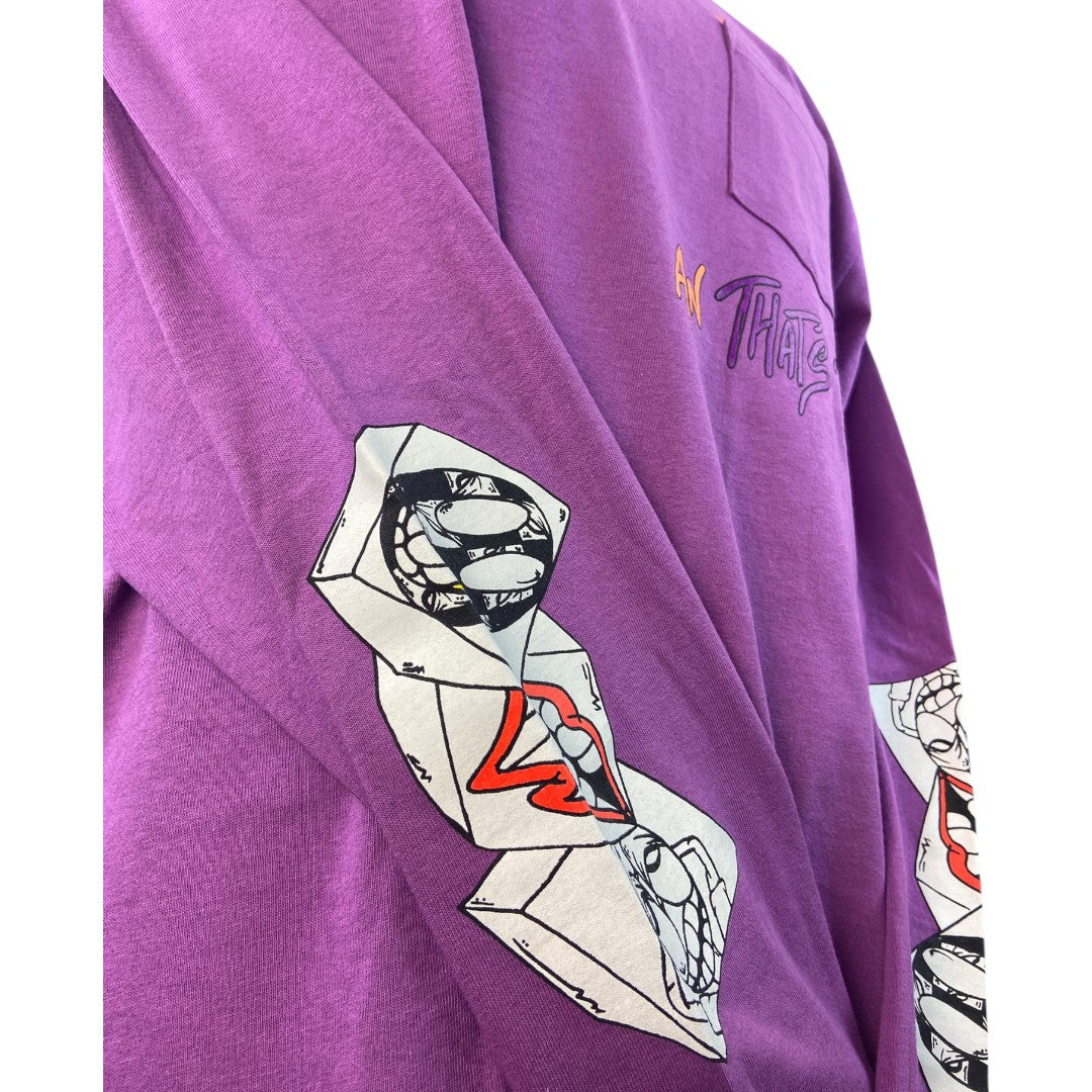 [CHROME HEARTS] Chrome Hearts MATTY BOY PPO I WANT MORE NOT LESS LS T-SHIRT PURPLE Long Tee