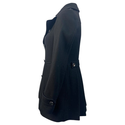BURBERRY BRIT Pleated Pea Coat/Wool Coat/Women's/Size XS