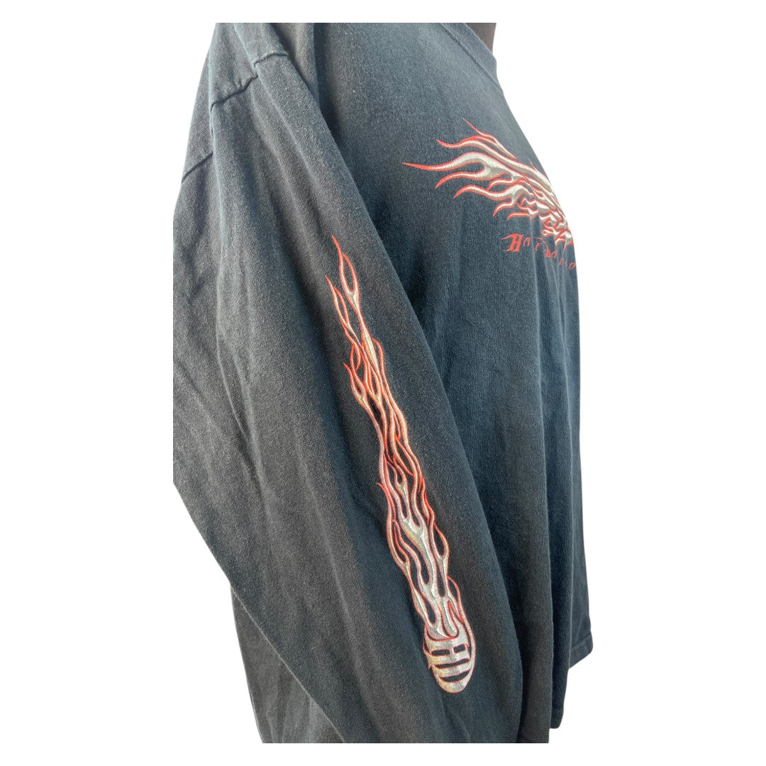 【Harley Davidson】ハーレーダビッドソン ロングTシャツ（ブラック）アメリカン・イーグルバックプリント/L、XL相当