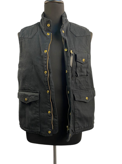 Langlitz Leathers Black Denim Riding Vest