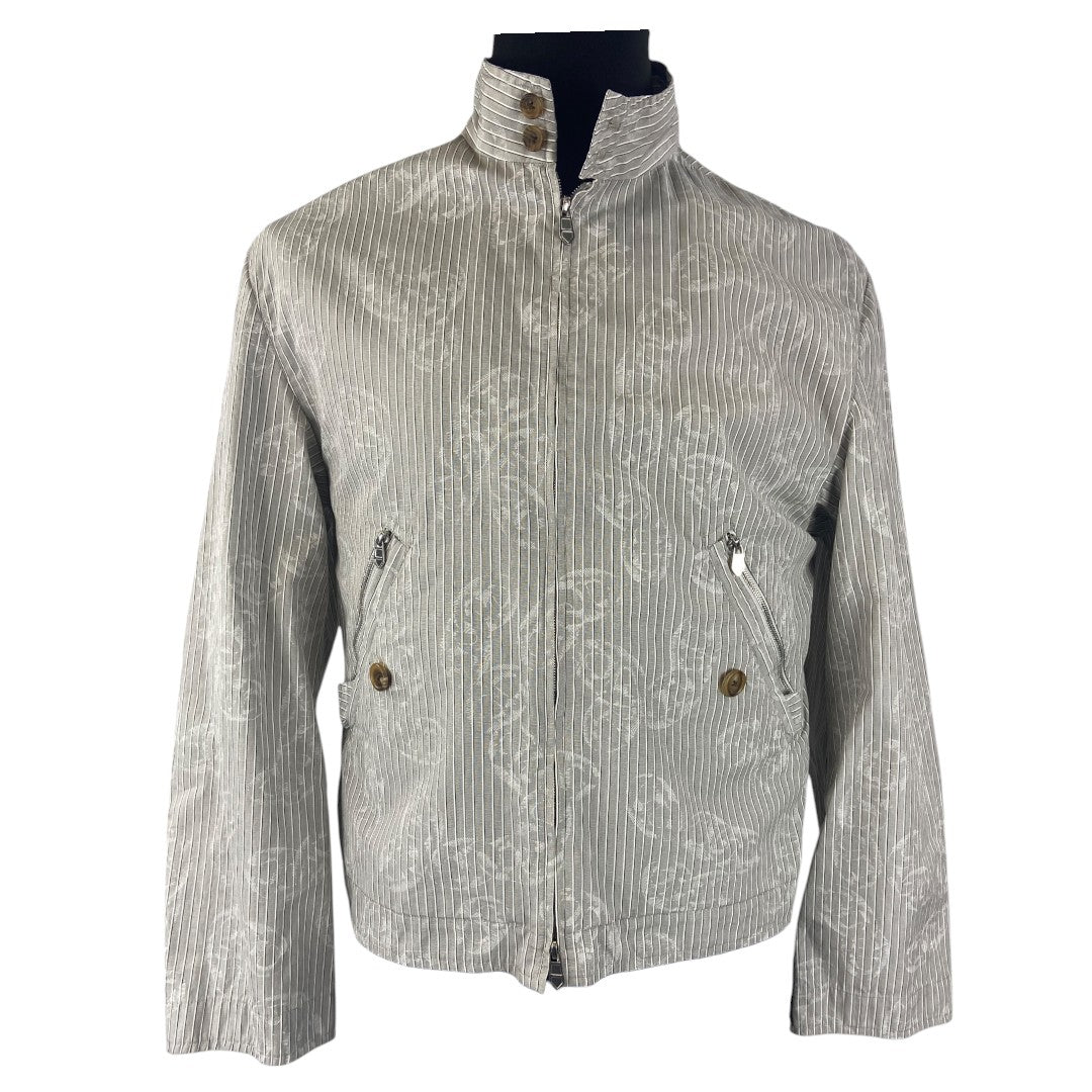 [HERMES] Hermès Striped and Chaine d'Ancre Spring Jacket (Gray)