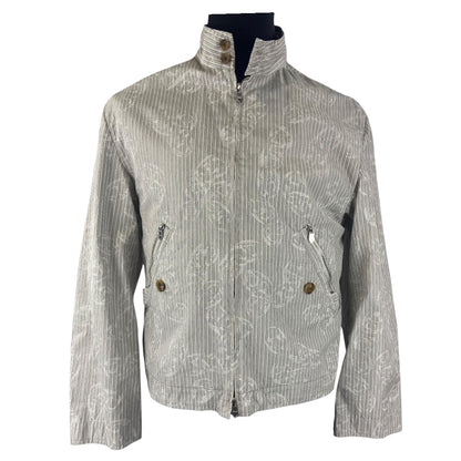 [HERMES] Hermès Striped and Chaine d'Ancre Spring Jacket (Gray)