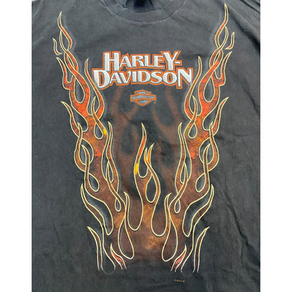 【Harley-Davidson】ハーレーダビッドソン 90's Vintage Tシャツ ”Flame Pattern” L相当
