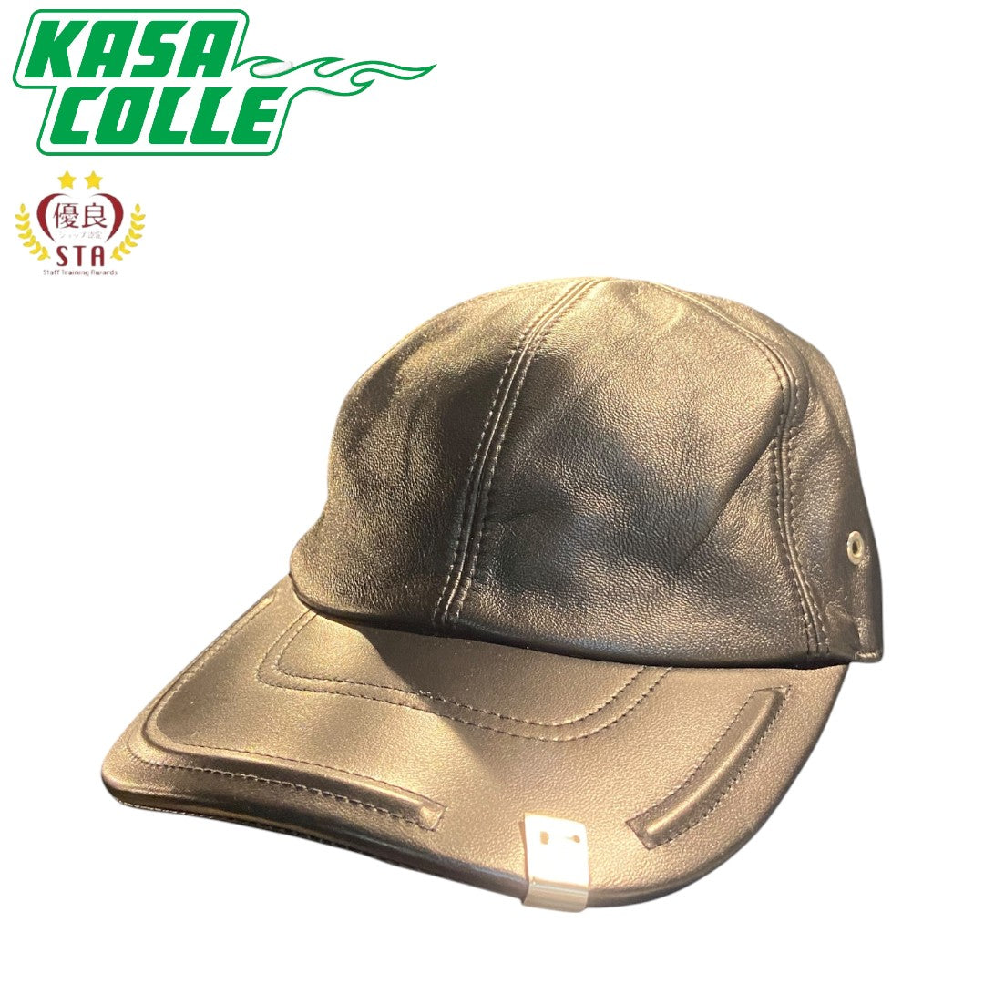 [1017 ALYX 9SM] Ten Seventeen Alyx Nine SM Black Leather Cap