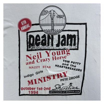Pearl Jam "Don't Give Up" White T-Shirt, 90s, Size XL