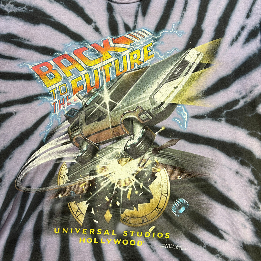 【BACK TO THE FUTURE】バックトゥザフューチャー デロリアン "UNIVERSAL STUDIOS HOLLYWOOD" 90's Vintage Tシャツ XL相当