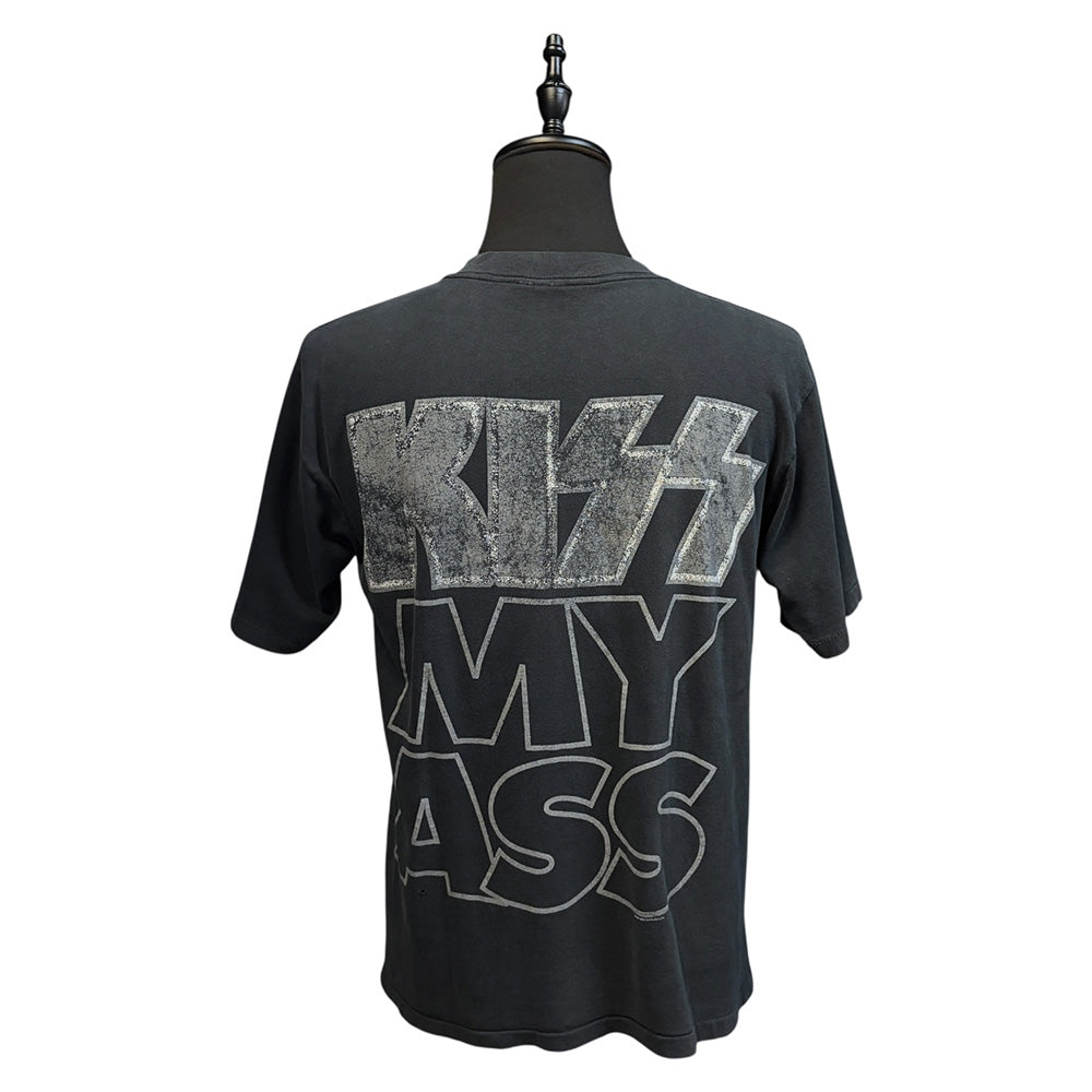 KISS "KISS MY ASS" Vintage T-Shirt, Black, 90s, Size L