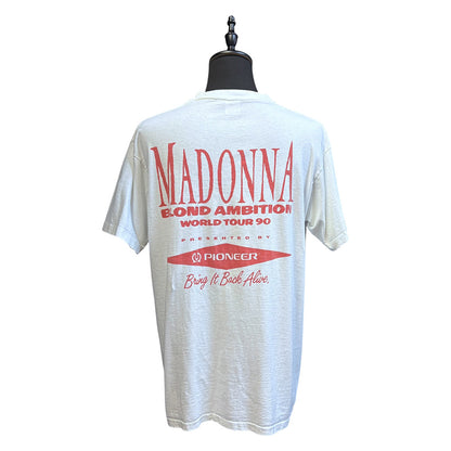 [MADONNA] Madonna "BLOND AMBITION Tour" Vintage T-Shirt (White) / 90's / XL